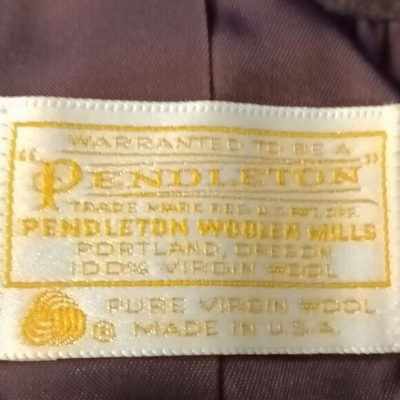 Vintage Pendleton Purple Wool Cropped Boxy Blazer 2 Piece Pant Suit Sz 8 - Picture 12 of 12